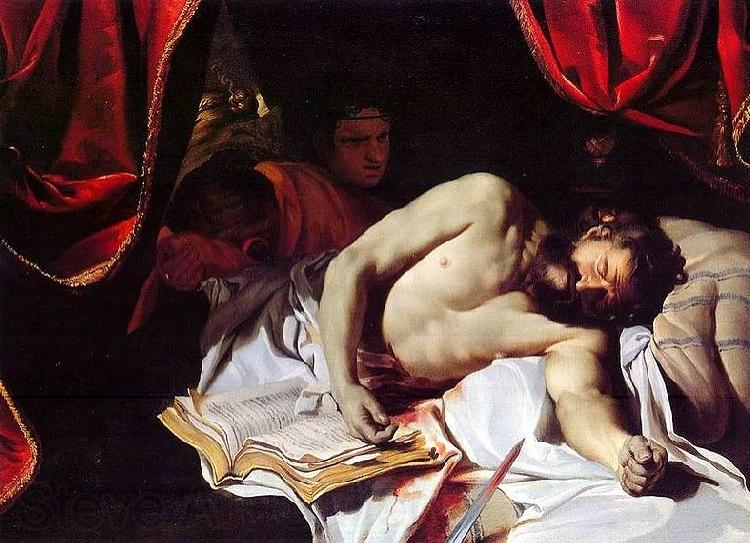 Charles Lebrun Suicide of Cato the Younger Norge oil painting art
